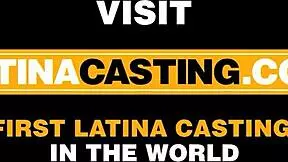 Busty colombian teen rough titty fucked at home audition 😈