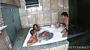 Delicious Orgy in the Bathtub with Melissa Devassa and Liu Gang