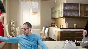 wife shares ass with beau in threesome