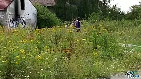 Brunette Cock Rider Takes Public Cumshot in Countryside with Big Ass!