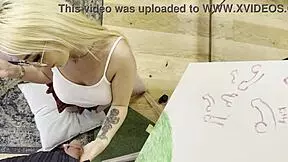 Petite Amateur College Student Teases Big Dick With Handjob