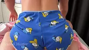 Horny babe puts on funk and grinds on big cock