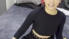 i interviewed this tiny emo goth teen before creampieing her