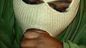 Masked Girl Delivers Super Sloppy Deepthroat Blowjob