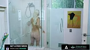 Nuru massage - cute elsa jean fucked her client during nuru at home