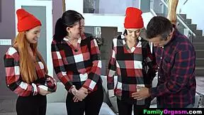 familyorgasm - teen 18+ plows her step dad at family meeting