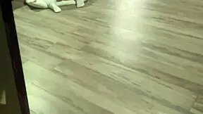 I find my stepdaughter with big ass in school uniform shoving dildo in her butt and jerk off to her moans until I cum...