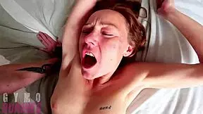 petite welsh red head takes big cock in her ass & pussy