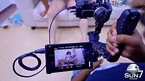 I watched as the brunette Kiara Hot gave her ass to my boyfriend Lary Lacerda while I masturbated backstage.