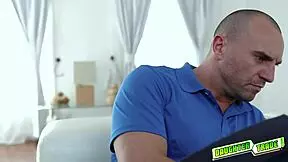 Horny Stepdaughters Bouncing And Moaning Next To Each Other On Cocks