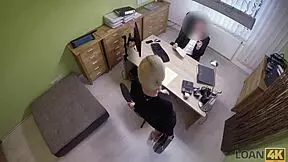 Naughty Agent Performs Sex Casting In Loan Office