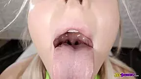 Blonde Teen 18+ Incredible BBC Interracial BLOWJOB