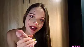 Young Babe in Pennywise Cosplay Sucks Cock and Shows Tits