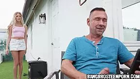 she caught her stepdaddy jerking off in the backyard garden