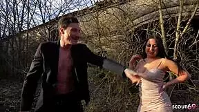 German Curvy Girl Maria Tricked Into Outdoor Fuck By Big Dick Guy