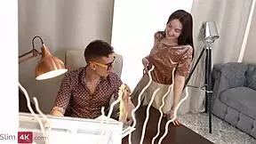 skinny dude fucks sia florence and cums inside her