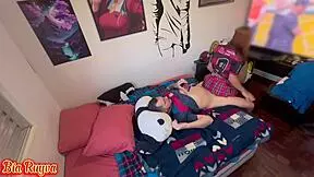 Teen gets her ass fucked doggystyle by a monster cock in a live brazilian sports event