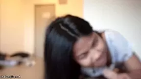 18 years old thai teen fucked in blue dress and cum in mouth 😘