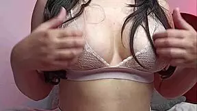 horny latina fingering her wet pussy solo