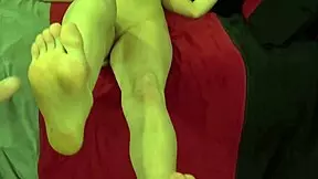 Fifi Foxx Gives Handjob Against Wall