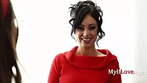 Latina Milf Daisy Fuentes And Asian Juniper Ren In Christmas Threesome With Step Bro