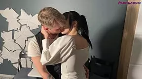 Player Calls Cutie Sara Bork And Fucks Her Hard In Tan Pantyhose!