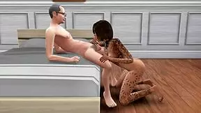 grandpa has fun in bed with young girl