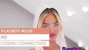 Cosmic teen Keira Jackson strips and poses nude for Playboy.