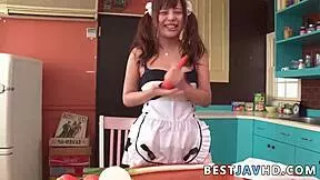 Horny japanese teen 18+ager yuuka kaede receives blowjobs in 3some xxx play