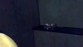 asian wife masturbates with dildo and vibrator in gym shower