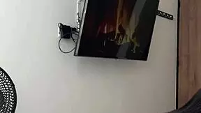 cute brunette enters stepbrothers room for sloppy blowjob -amateur couple- nysdel 😈