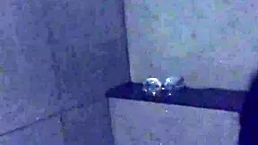 asian wife masturbates with dildo and vibrator in gym shower