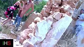 Blonde Teen Fucked Hard Outdoors