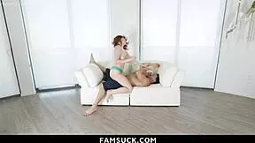 Redhead Stepsister Blows Stepbrother Before Orgasming Multiple Times During Doggystyle And Missionary