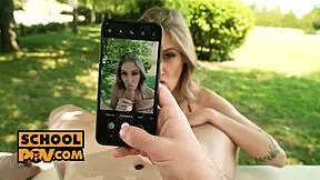 Pov - tiffany tatum gobbles your dick in outdoor pov scene