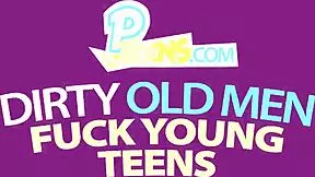 Horny grandpa still pounding with his big dick