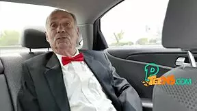 Horny grandpa still pounding with his big dick