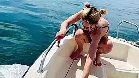 Boat Wash In Sexy Thong Swimsuit Summer Is Here