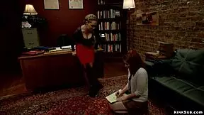 redhead teen's big ass whipped