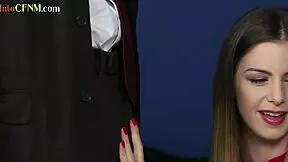 Ebony bride jerks old cock in threesome with best friend.