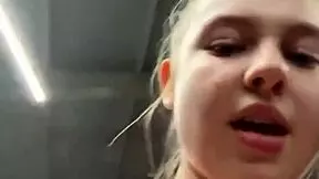 Young teen does extreme public masturbation and training at gym with fingering and orgasm