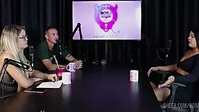 Se VAL Mineirinha og BRUNA Carlos i gjennomsiktig rød casting