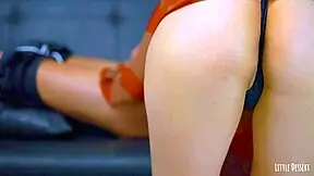 Adorable college slut asks neighbor to ride big black cock