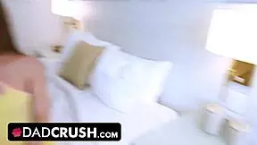 mature man helps young stepdaughter with activities