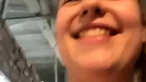 Young teen does extreme public masturbation and training at gym with fingering and orgasm