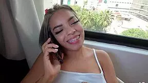 Crazy mexican teen with tattoo has fun multiple times with old german tourist