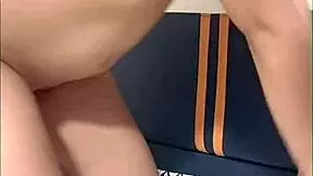 hot girl strokes pussy while dancing