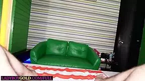 Tiny Asian Ladyboy Teen Gets Her Tight Ass Toyed And Fucked