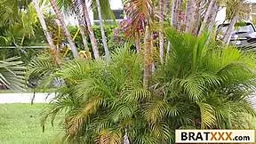 hunting down the tiny brunette led to hardcore fucking