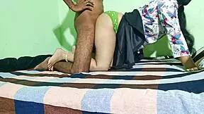 indian girl really enjoying that sexy doggy style with her husband's friend, moaning loudly